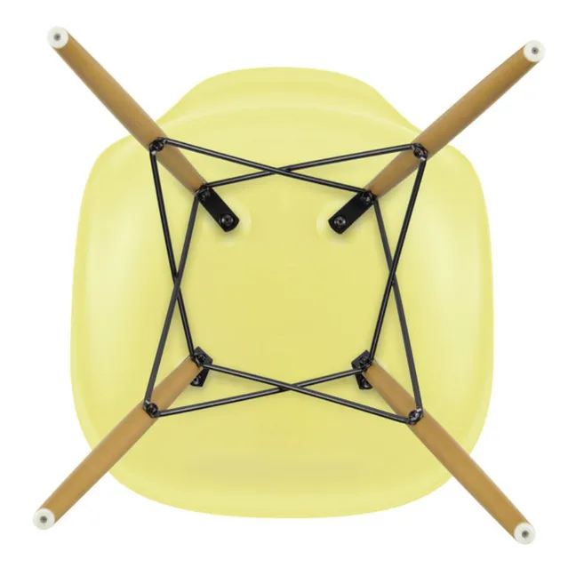 Sedia in plastica DSW - base in acero - Charles &amp; Ray Eames | Giallo limone