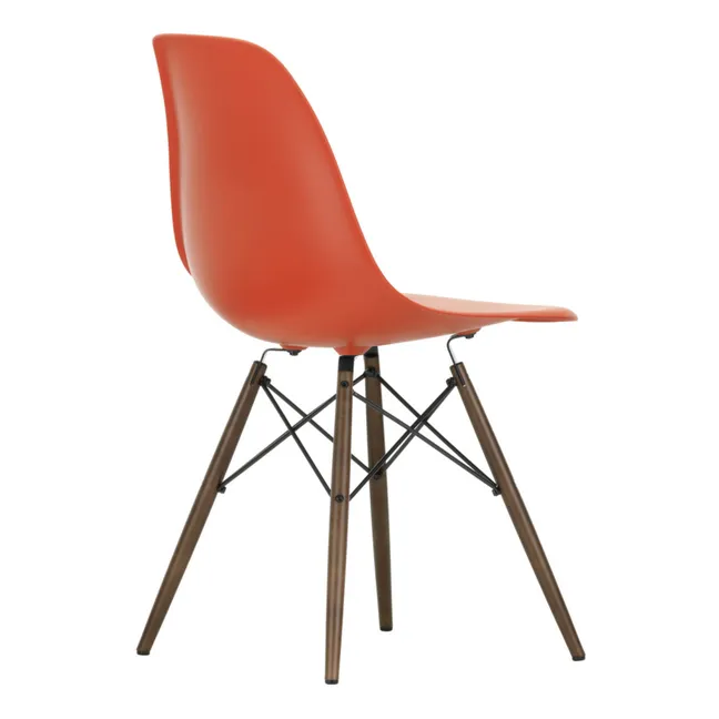 Stuhl DSW plastic - Gestell Ahorn - Charles &amp; Ray Eames | Rouge coquelicot
