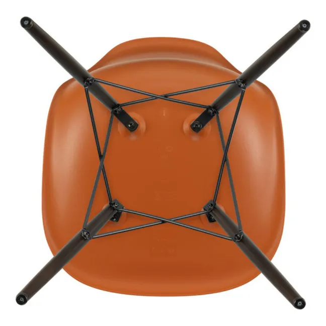 Silla de plástico DSW - base de arce - Charles &amp; Ray Eames | Orange Rouille