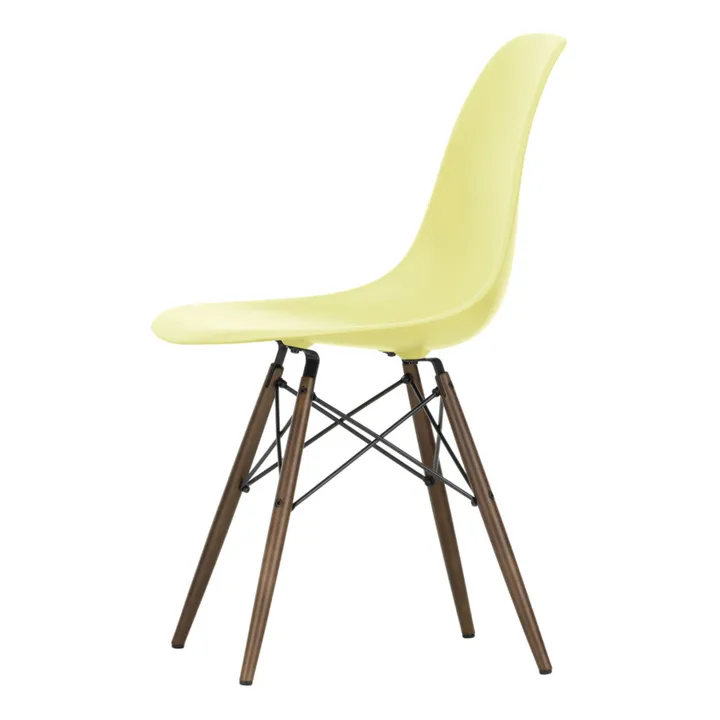 Silla de plástico DSW - base de arce - Charles &amp; Ray Eames | Amarillo Limón- Imagen del producto n°1