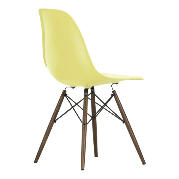 Silla de plástico DSW - base de arce - Charles &amp; Ray Eames | Amarillo Limón- Imagen del producto n°2