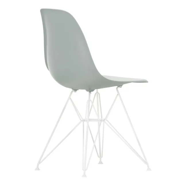 Chaise DSR Plastic - piètement blanc epoxy - Charles & Ray Eames | Gris clair