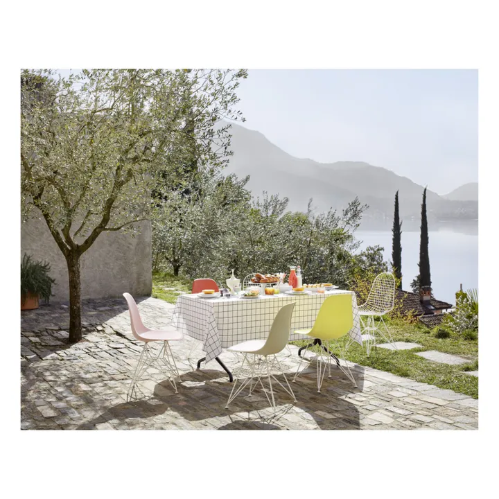 Chaise DSR Plastic - piètement blanc epoxy - Charles & Ray Eames | Jaune citron- Image produit n°1