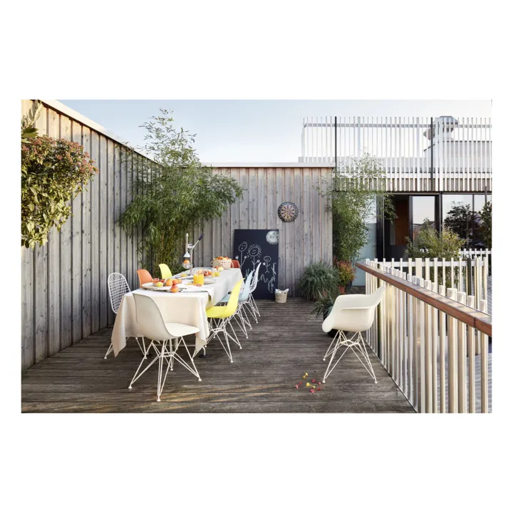 Chaise DSR Plastic - piètement blanc epoxy - Charles & Ray Eames | Jaune citron- Image produit n°2