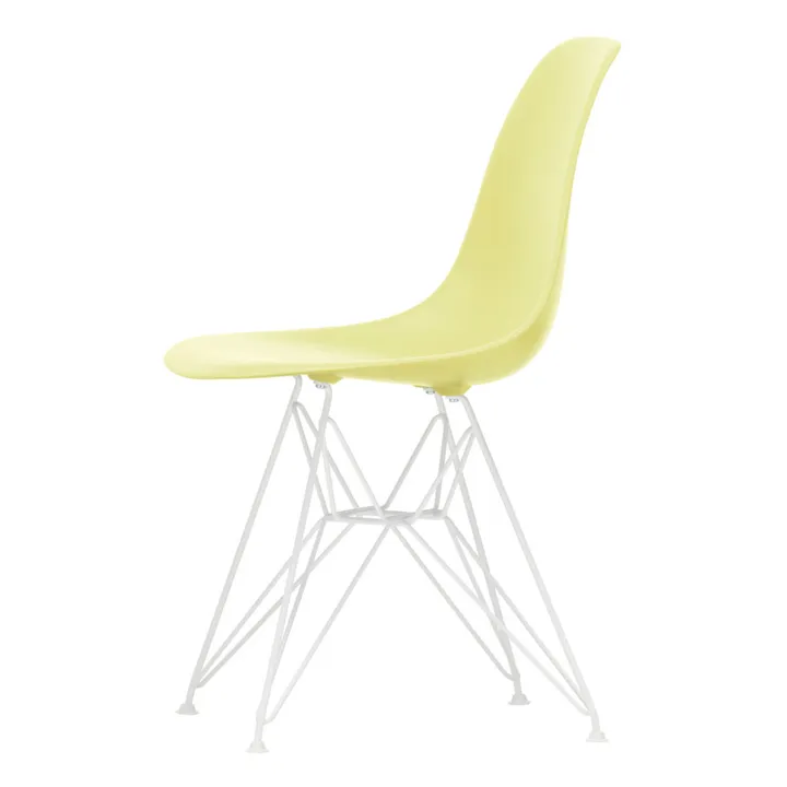 Chaise DSR Plastic - piètement blanc epoxy - Charles & Ray Eames | Jaune citron- Image produit n°3