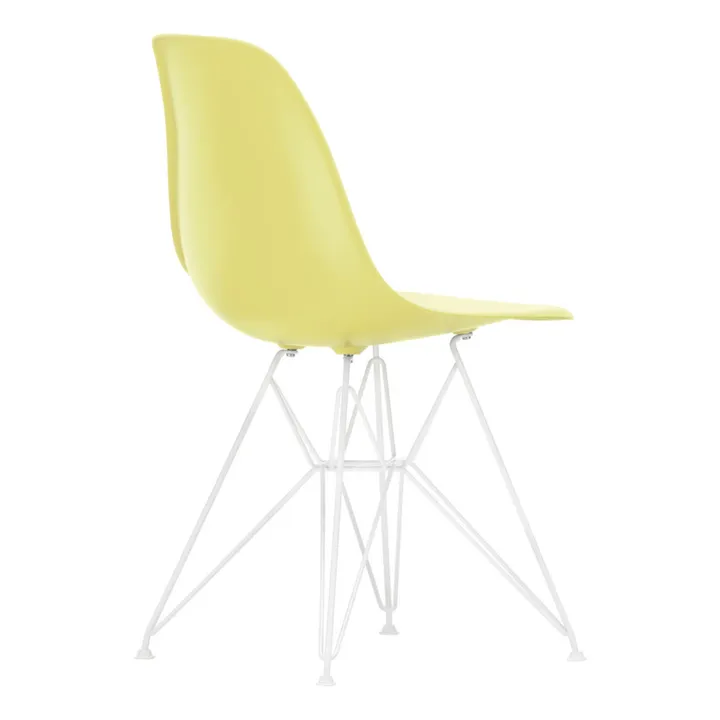 Chaise DSR Plastic - piètement blanc epoxy - Charles & Ray Eames | Jaune citron- Image produit n°4