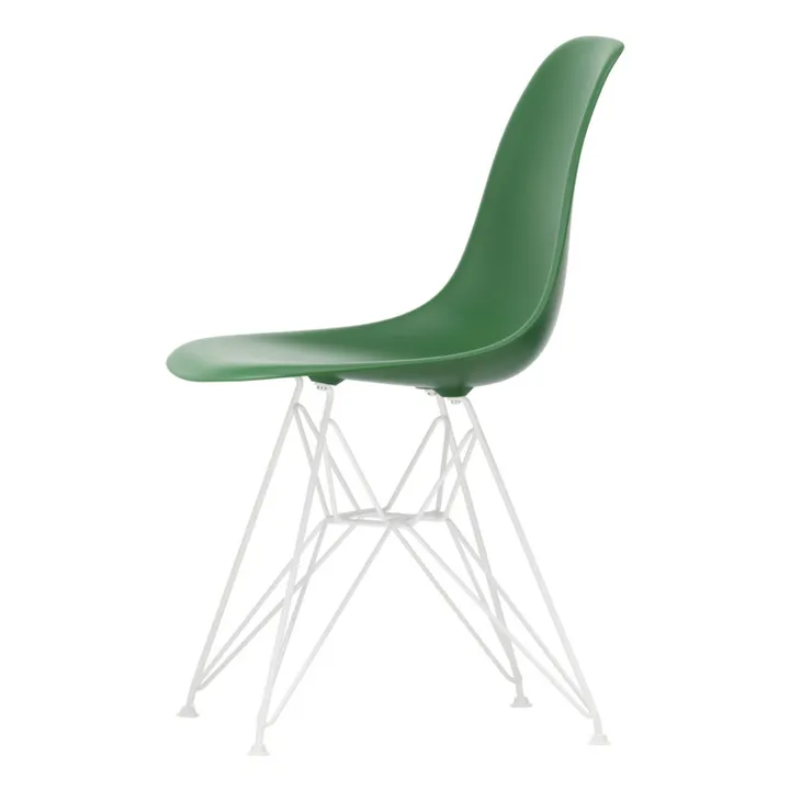 Silla de plástico DSR - base de epoxi blanco - Charles &amp; Ray Eames | Verde esmeralda- Imagen del producto n°2