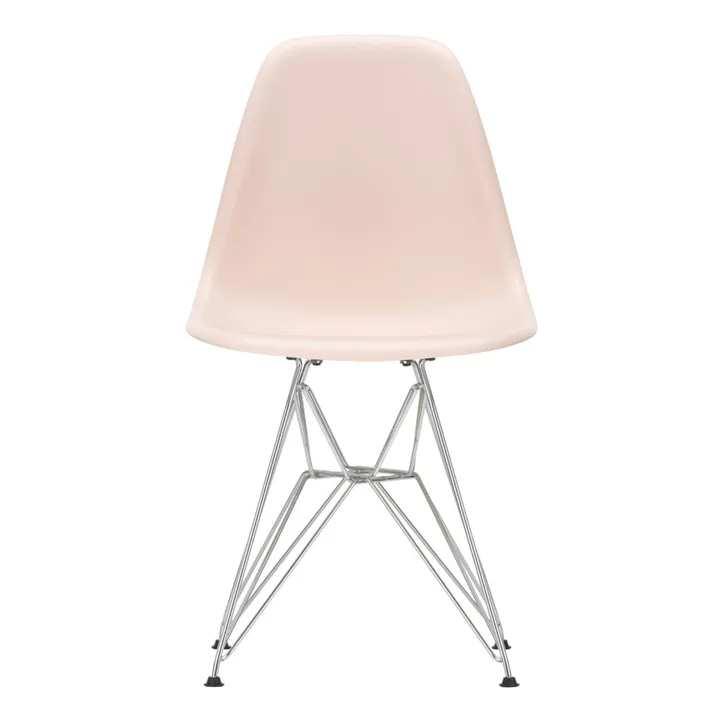 Chaise DSR Plastic - piètement Chromé - Charles & Ray Eames | Rose tendre- Image produit n°0
