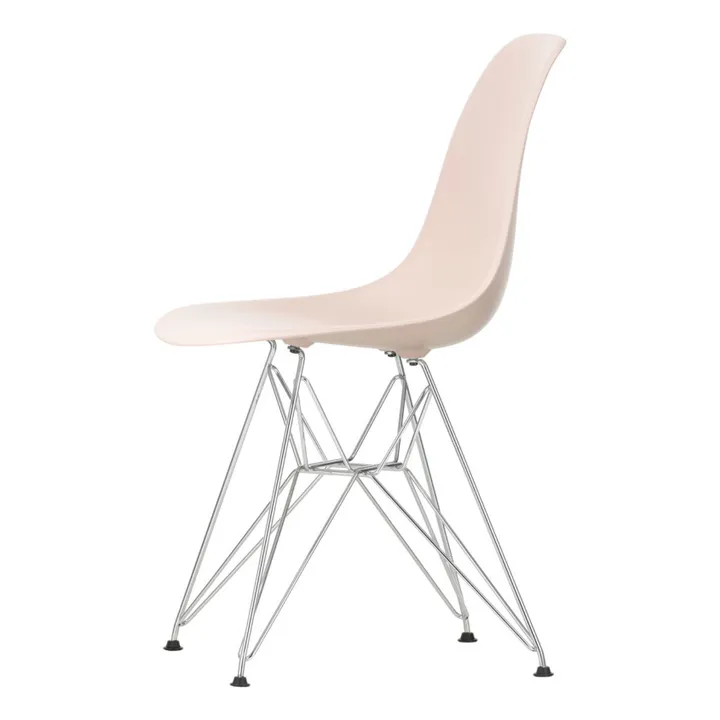 Chaise DSR Plastic - piètement Chromé - Charles & Ray Eames | Rose tendre- Image produit n°1