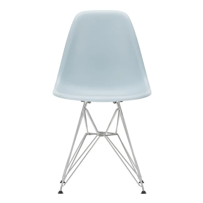 Chaise DSR Plastic - piètement Chromé - Charles & Ray Eames | Gris bleuté