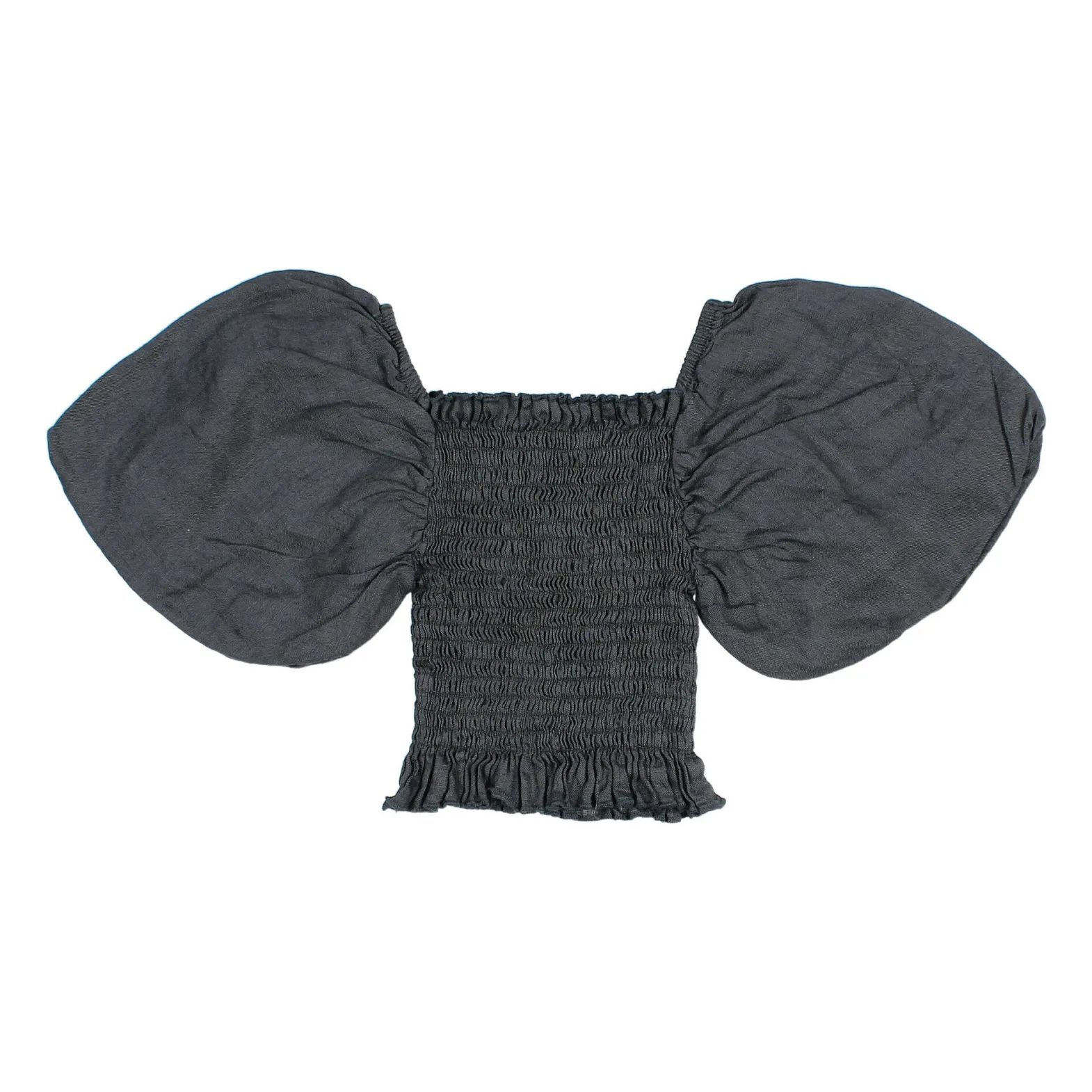 Búho - Blouse - Femme - Taille 10 ans - Gris Anthracite - Lin