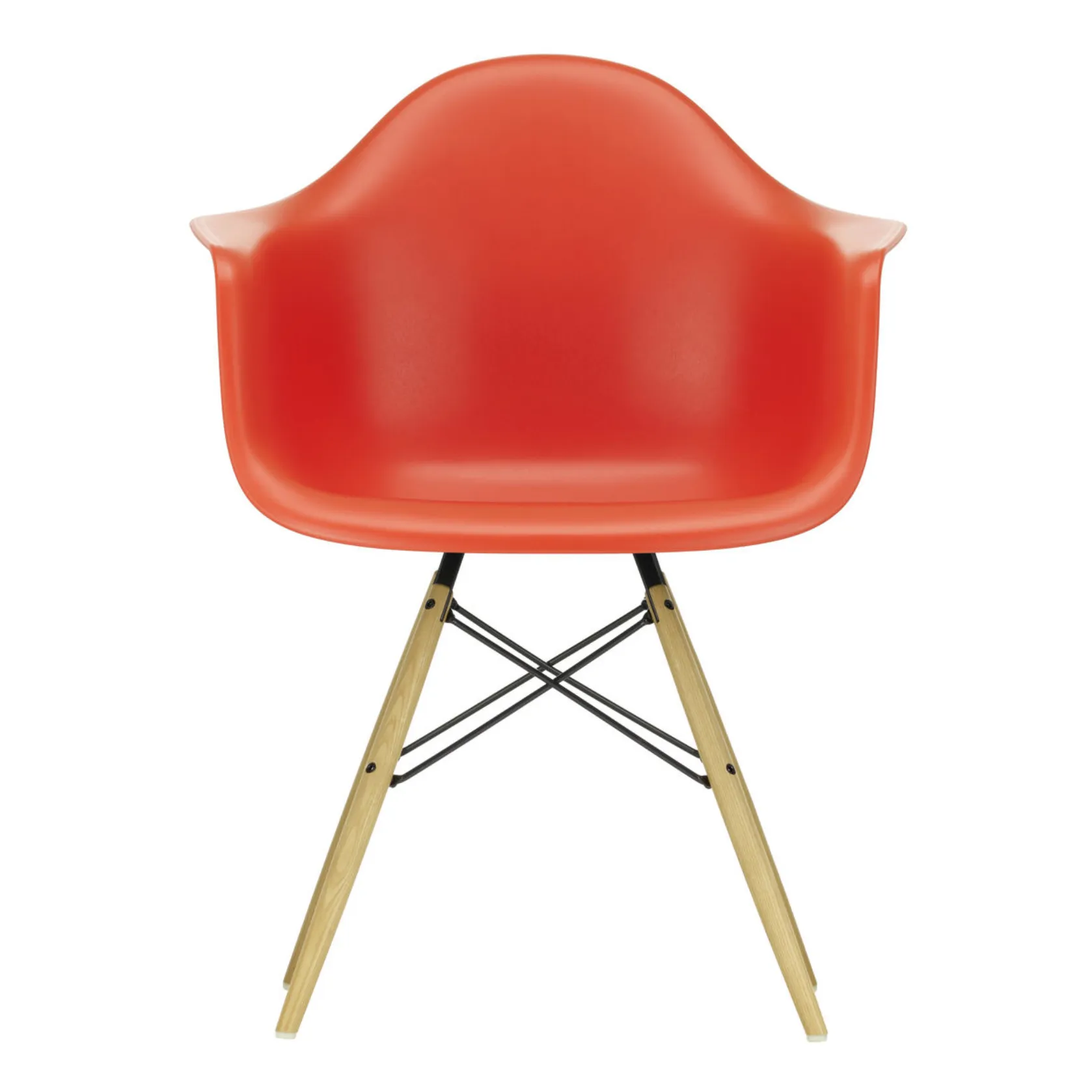 Vitra Rouge Coquelicot Daw Chair - Maple Base - Charles & Ray Eames