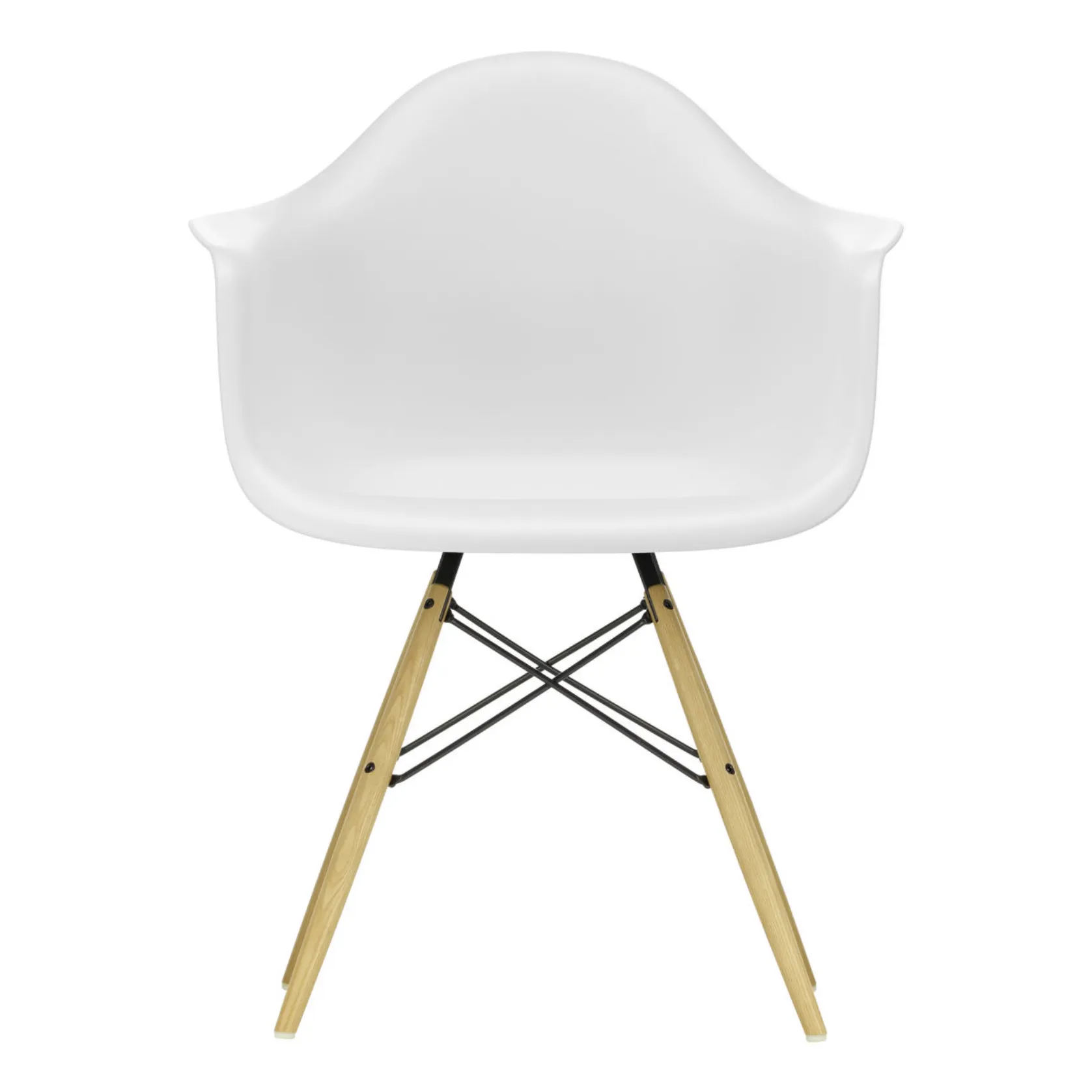 Chaise DAW - piétement érable - Charles & Ray Eames | Blanc- Image produit n°0