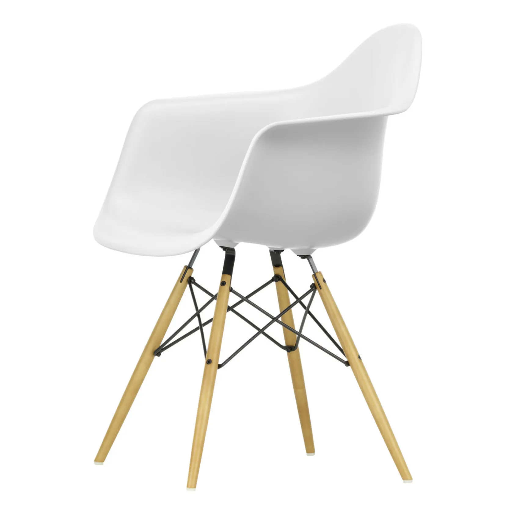 Chaise DAW - piétement érable - Charles & Ray Eames | Blanc- Image produit n°1