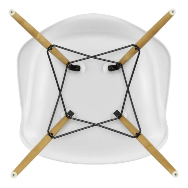 Chaise DAW - piétement érable - Charles & Ray Eames | Blanc