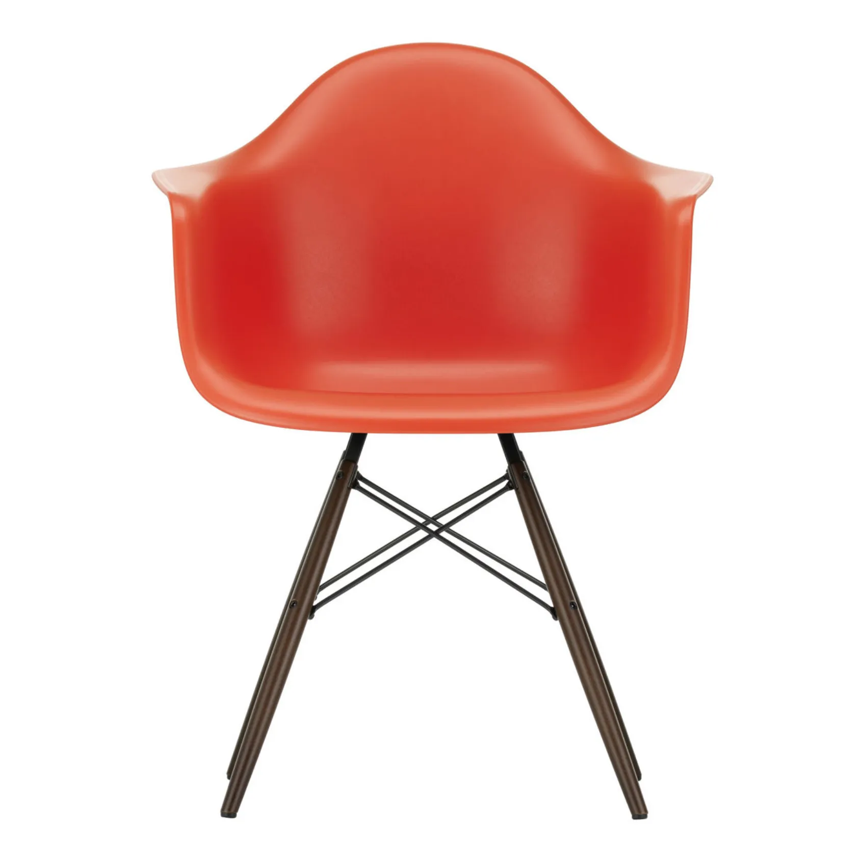 Vitra Rouge Coquelicot Daw Chair - Maple Base - Charles & Ray Eames