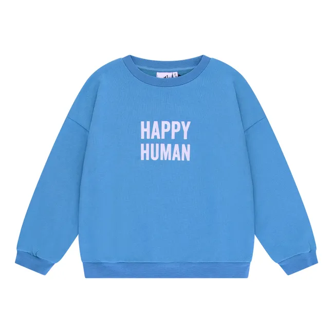 Sweatshirt Happy Human | Blau