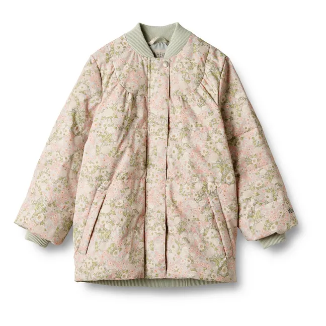 Lola Recycled Fibre Puffer Jacket | Almond green