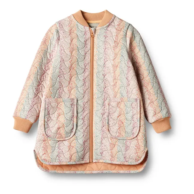 Herta Recycled Fibre Quilted Jacket | Orange