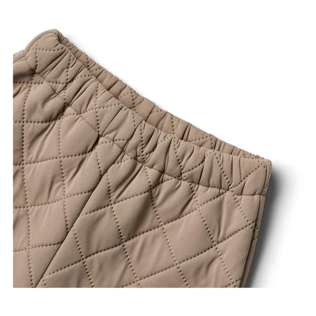 Alex Recycled Fibre Quilted Jogger | Beige