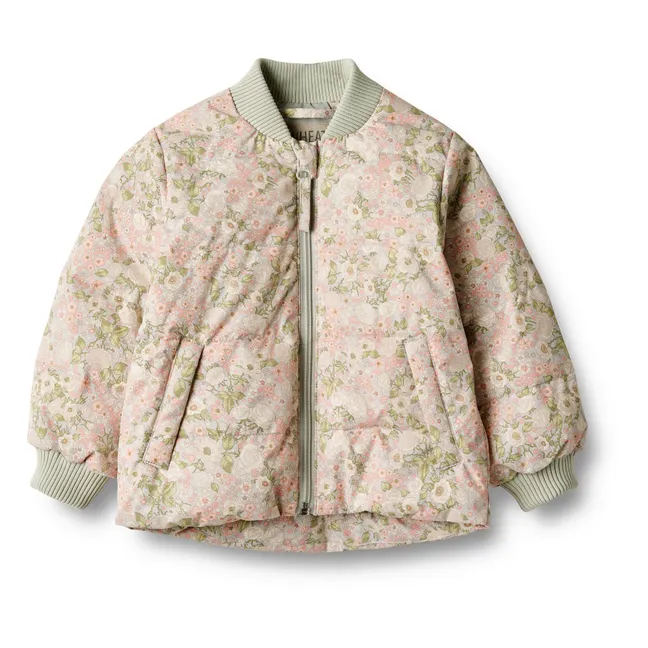 Malo Fleur Recycled Fibre Baby Quilted Jacket | Almond green