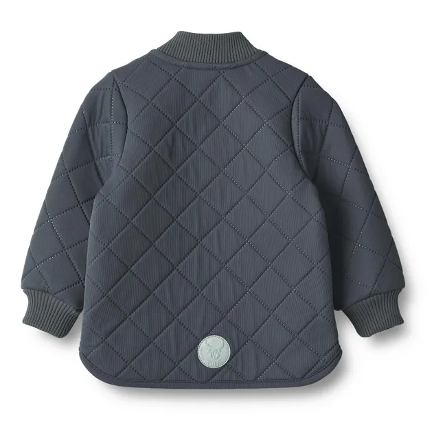 Loui Recycled Fibre Quilted Baby Jacket | Midnight blue