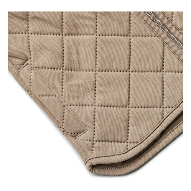 Loui Recycled Fibre Quilted Baby Jacket | Beige