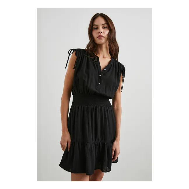 Samina Linen Dress | Black