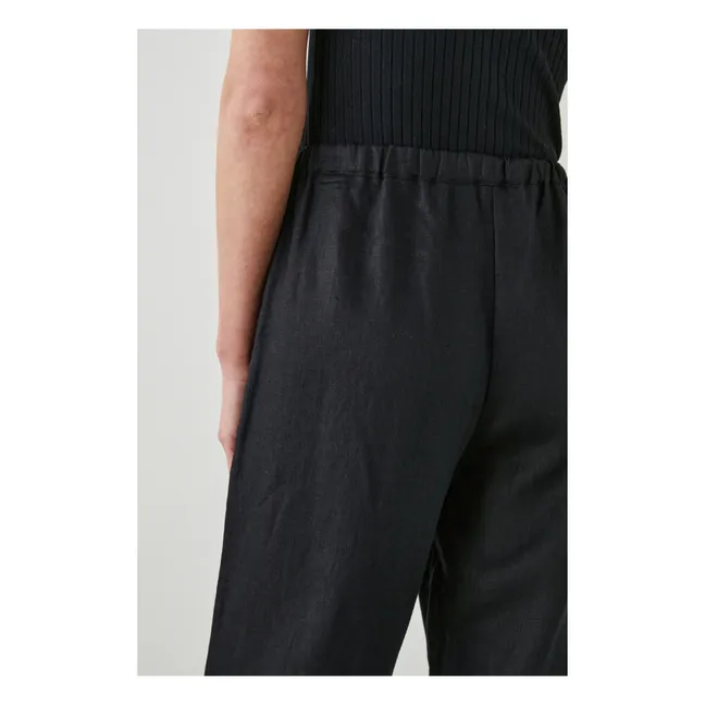 Pantalones Emmie de lino | Negro