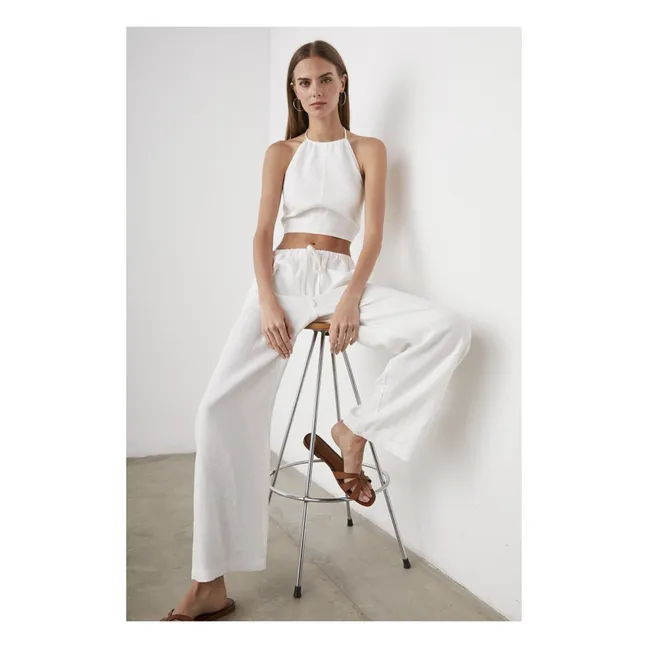 Pantalones Emmie de lino | Blanco