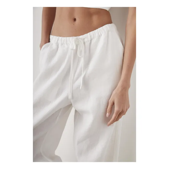 Emmie Linen Pants | White