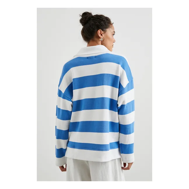 Parker Zip-Sweatshirt Gestreift | Blau