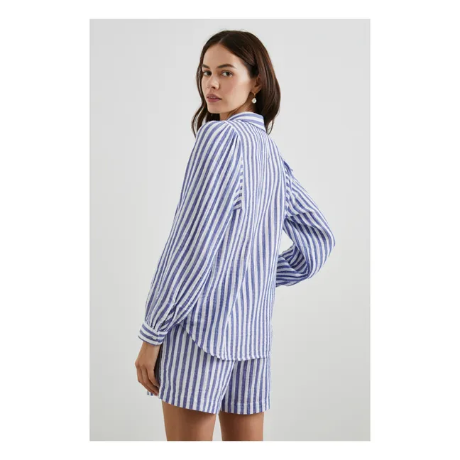 Camisa Lo Stripes Algodón Ecológico | Azul