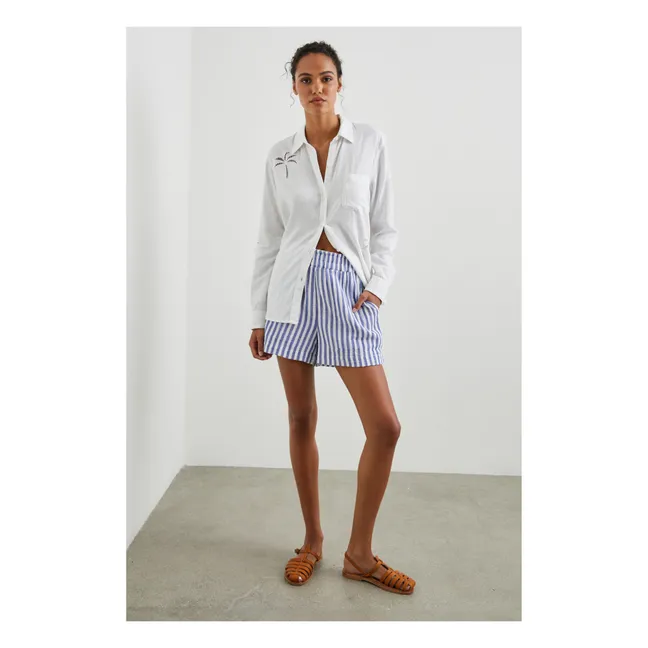 Leighton Shorts Stripes Organic Cotton | Blue