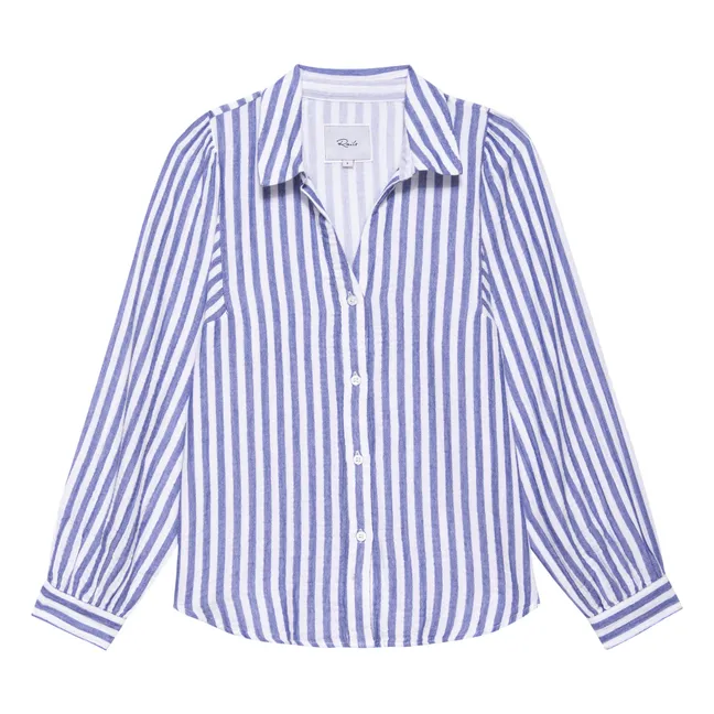 Camisa Lo Stripes Algodón Ecológico | Azul