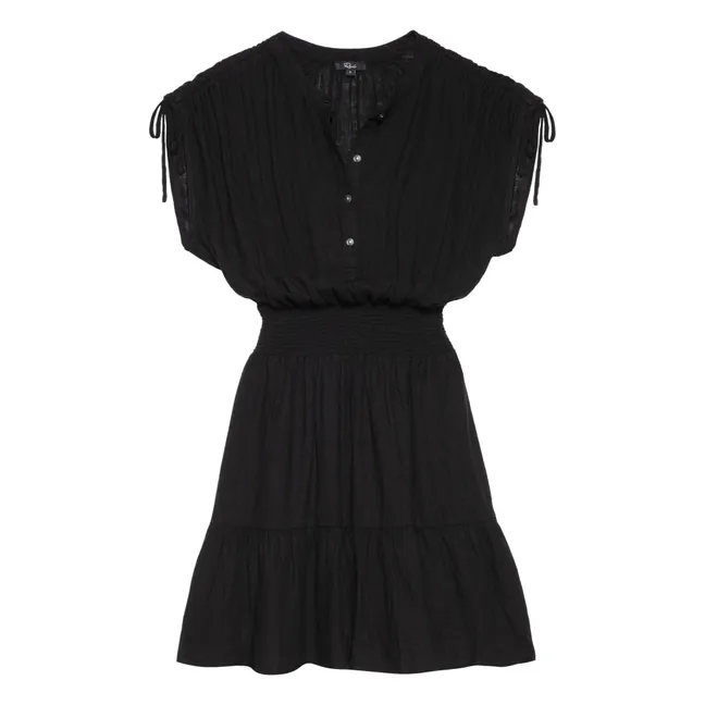 Samina Linen Dress | Black