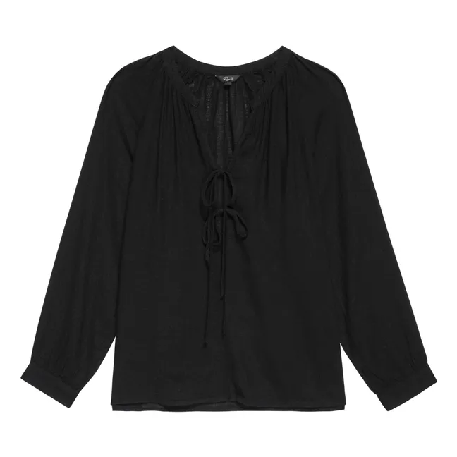 Brielle Linen blouse | Black