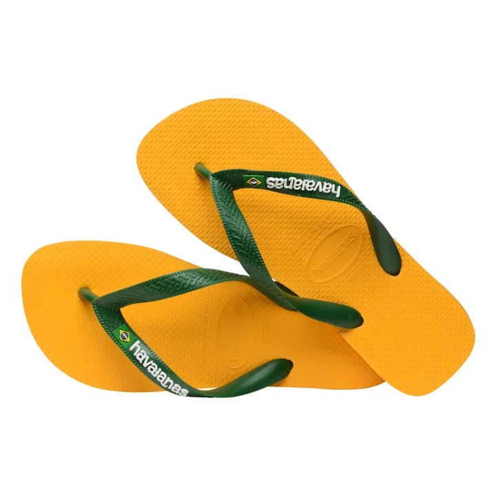 Tongs Brasil Logo | Jaune- Image produit n°3