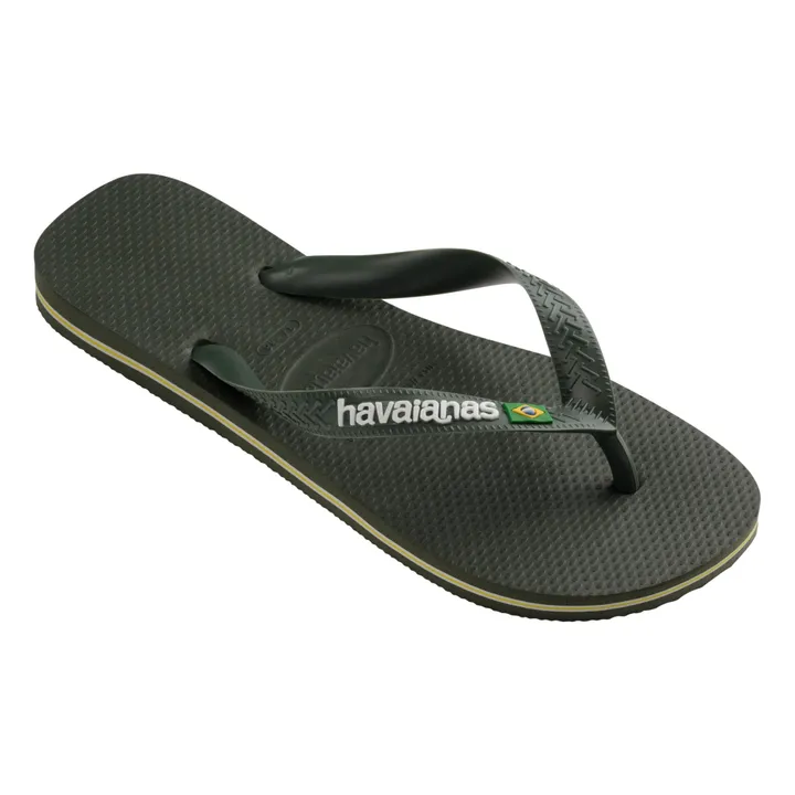 Brasil Logo Flip Flops | Grünolive- Produktbild Nr. 1