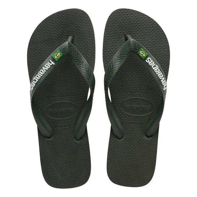 Brasil Logo flip-flops | Olive green