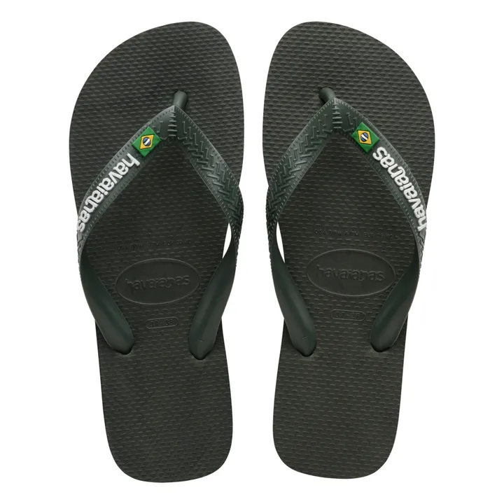 Brasil Logo Flip Flops | Grünolive- Produktbild Nr. 2
