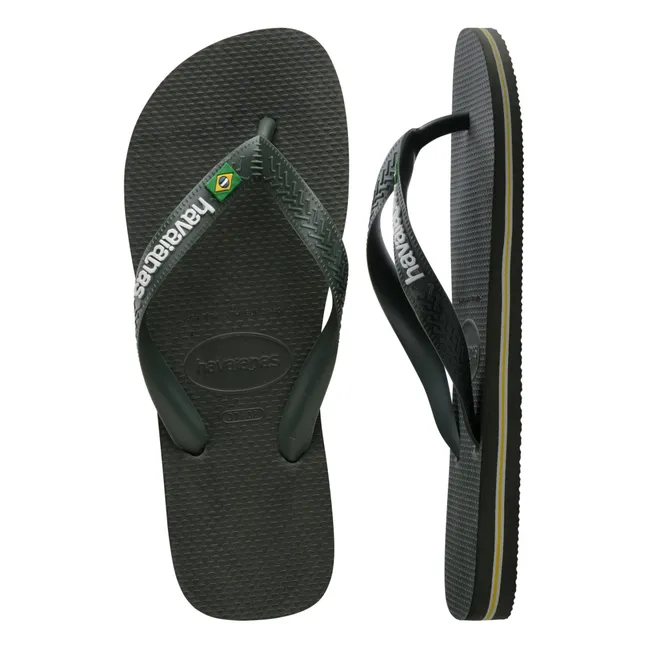 Brasil Logo flip-flops | Olive green
