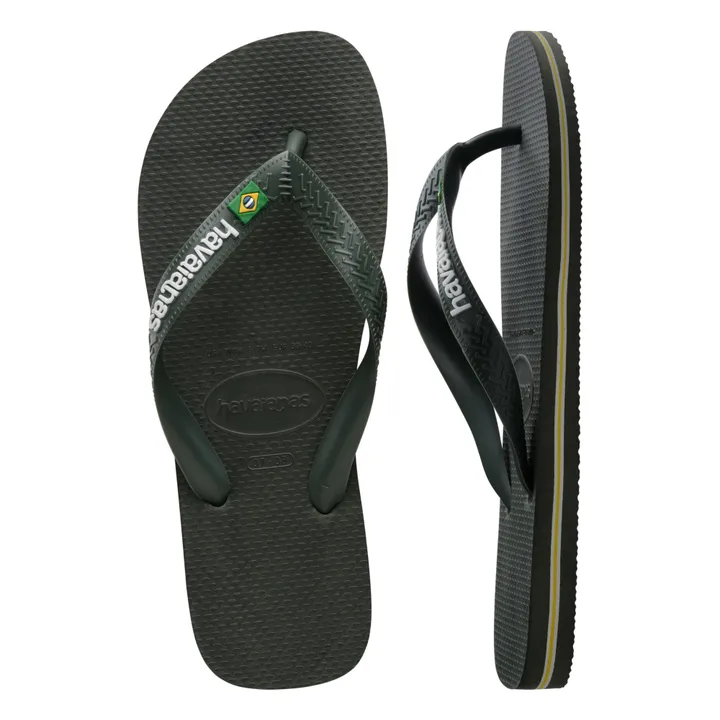 Brasil Logo Flip Flops | Grünolive- Produktbild Nr. 3