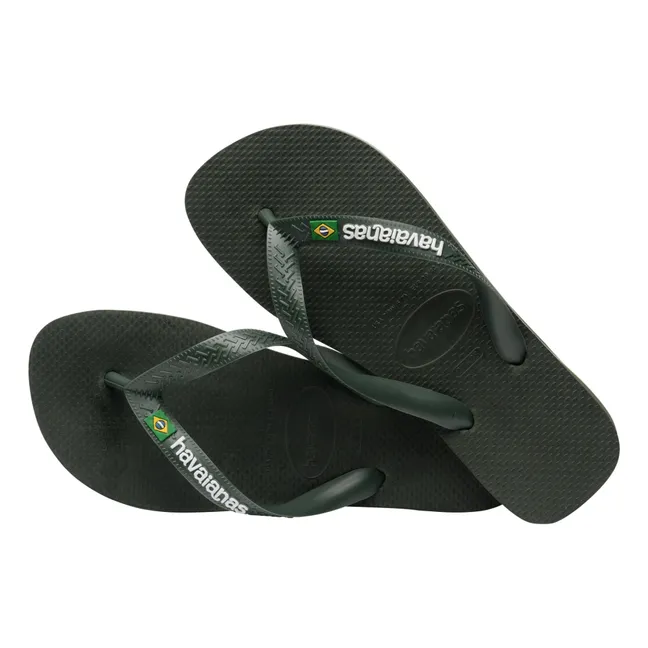 Brasil Logo flip-flops | Olive green