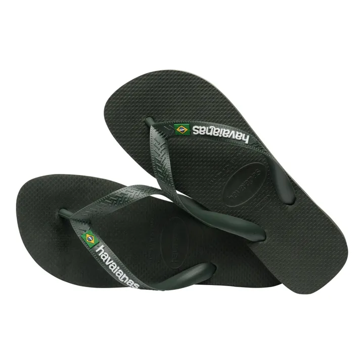 Brasil Logo Flip Flops | Grünolive- Produktbild Nr. 4