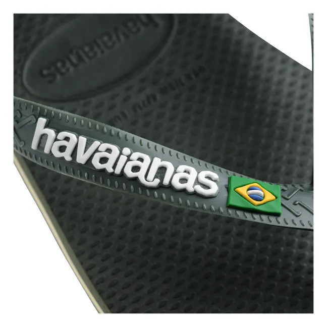 Brasil Logo flip-flops | Olive green