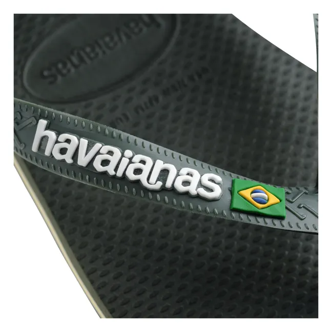 Chanclas Brasil Logo | Verde oliva
