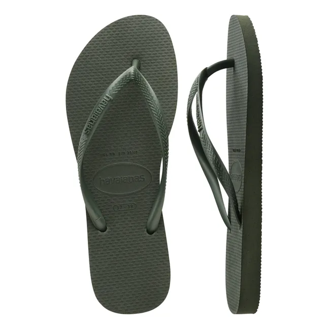 Chanclas finas | Verde oliva