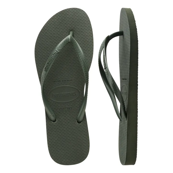 Tongs Slim | Vert olive- Image produit n°2
