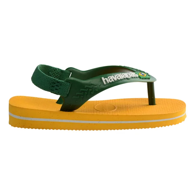 Baby Brasil Logo flip-flops | Yellow